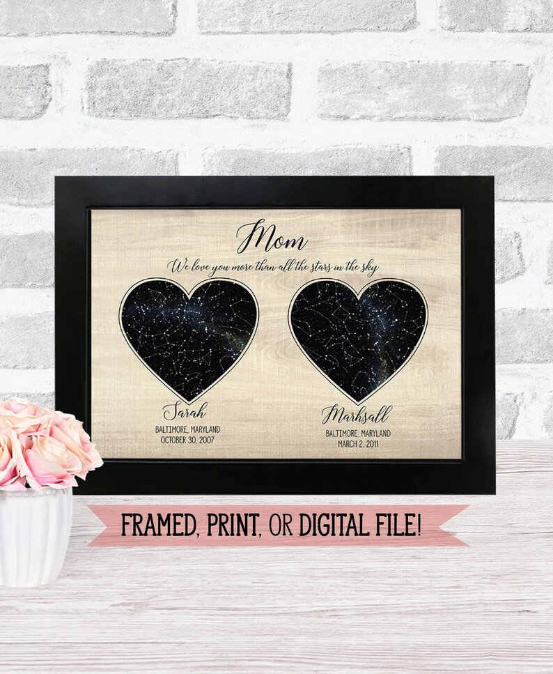 Mothers Day Gift. Custom Star Map. Star Map Poster. Customized Star Map. Personalized Star Map. G... | Etsy (US)