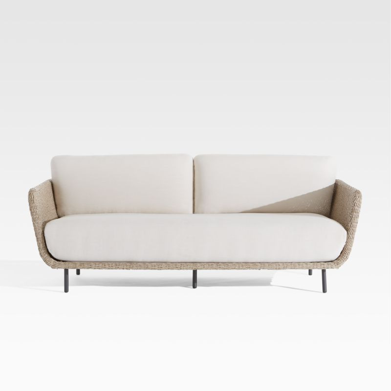 Grotta Outdoor Wicker Sofa + Reviews | Crate & Barrel | Crate & Barrel