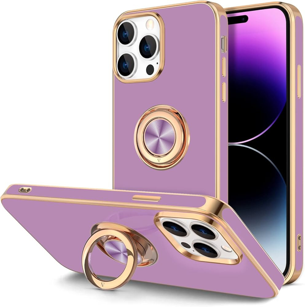 Hython Case for iPhone 14 Pro Case with Ring Stand [360° Rotatable Ring Holder Magnetic Kickstan... | Amazon (US)