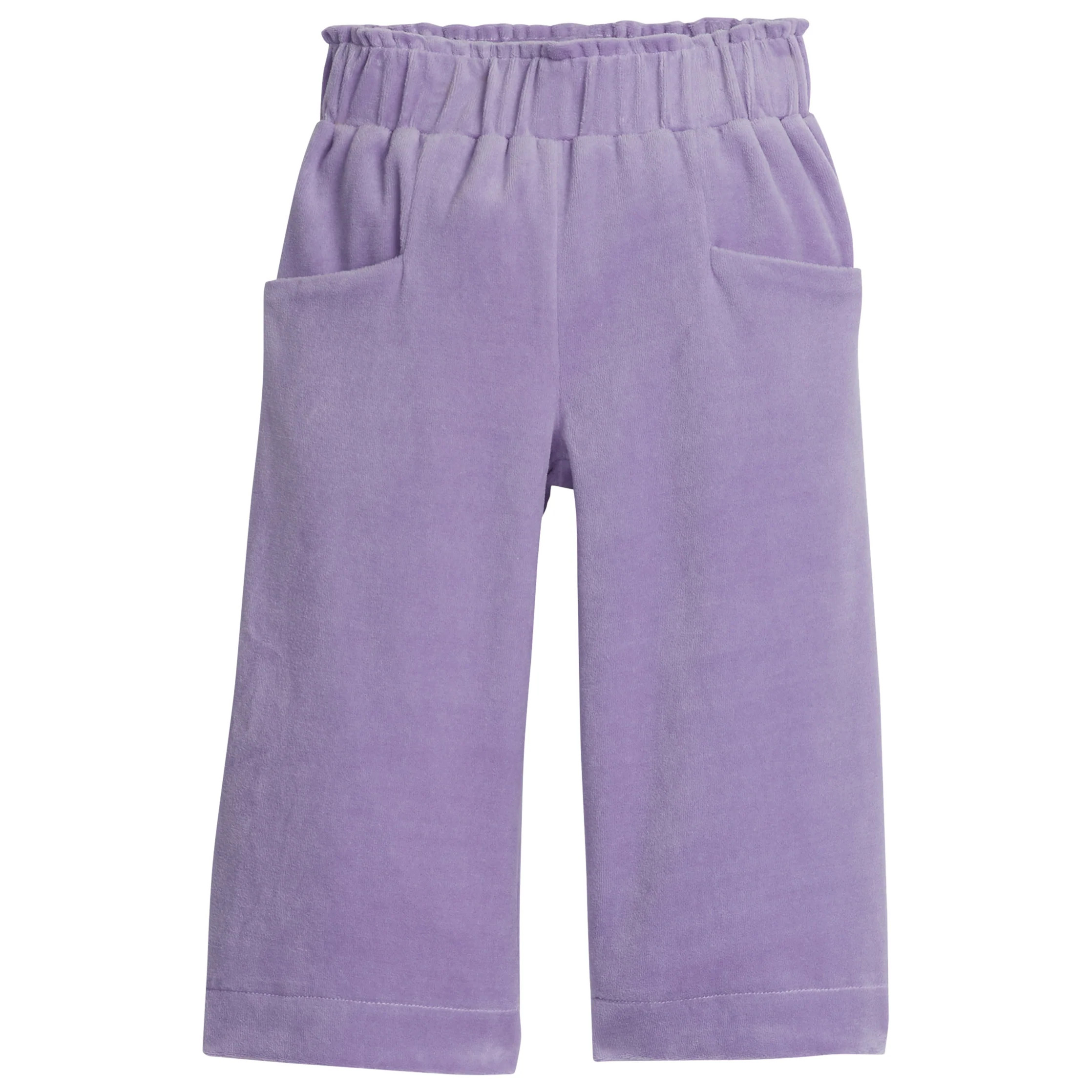 Cropped Palazzo Pants - Lilac Velour | BISBY Kids