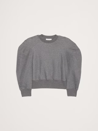 Puff-Sleeve Sweatshirt | Banana Republic (US)