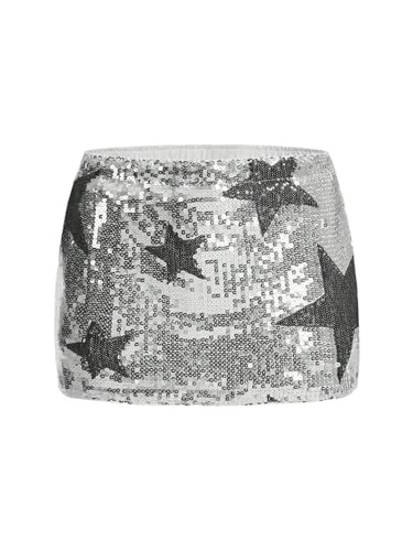 Amazon.com: MakeMeChic Women's Sequin Skirt Summer Outfits Sparkly Date Night Bodycon Micro Mini ... | Amazon (US)