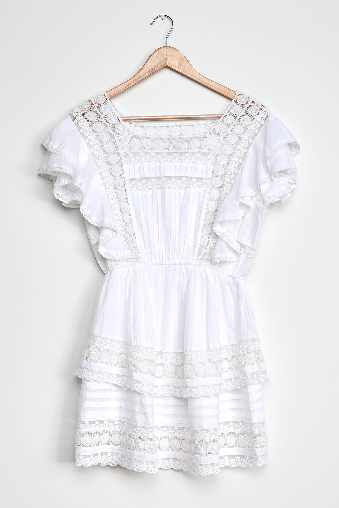 Sunny Smile Ruffled Lace Mini Dress | Lulus (US)
