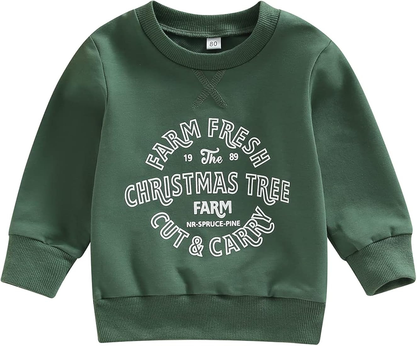 Amazon.com: Toddler Girl Boy Christmas Shirt farm fresh the christmas tree Letter Print Long Slee... | Amazon (US)