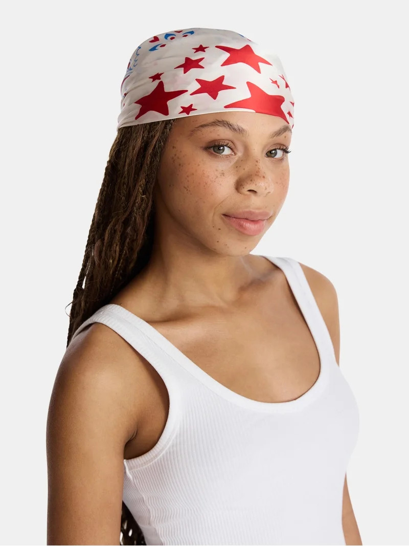 No Boundaries Women's Americana Print Square Scarf | Walmart (US)