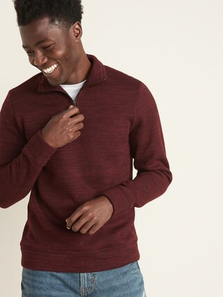 Mock-Neck 1/4-Zip Fleece-Knit Pullover for Men | Old Navy (US)