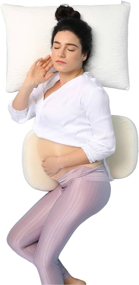 LightEase Memory Foam Pregnancy Side Sleeping Pillow Double Wedge for Body, Belly, Back Support | Amazon (US)