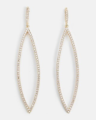 Rhinestone Teardrop Post Back Drop Earring | Express