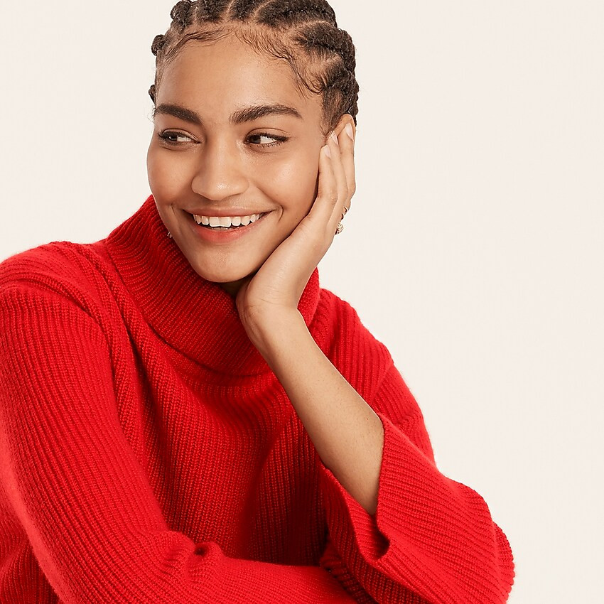 Wool and recycled cashmere relaxed turtleneck | J. Crew US