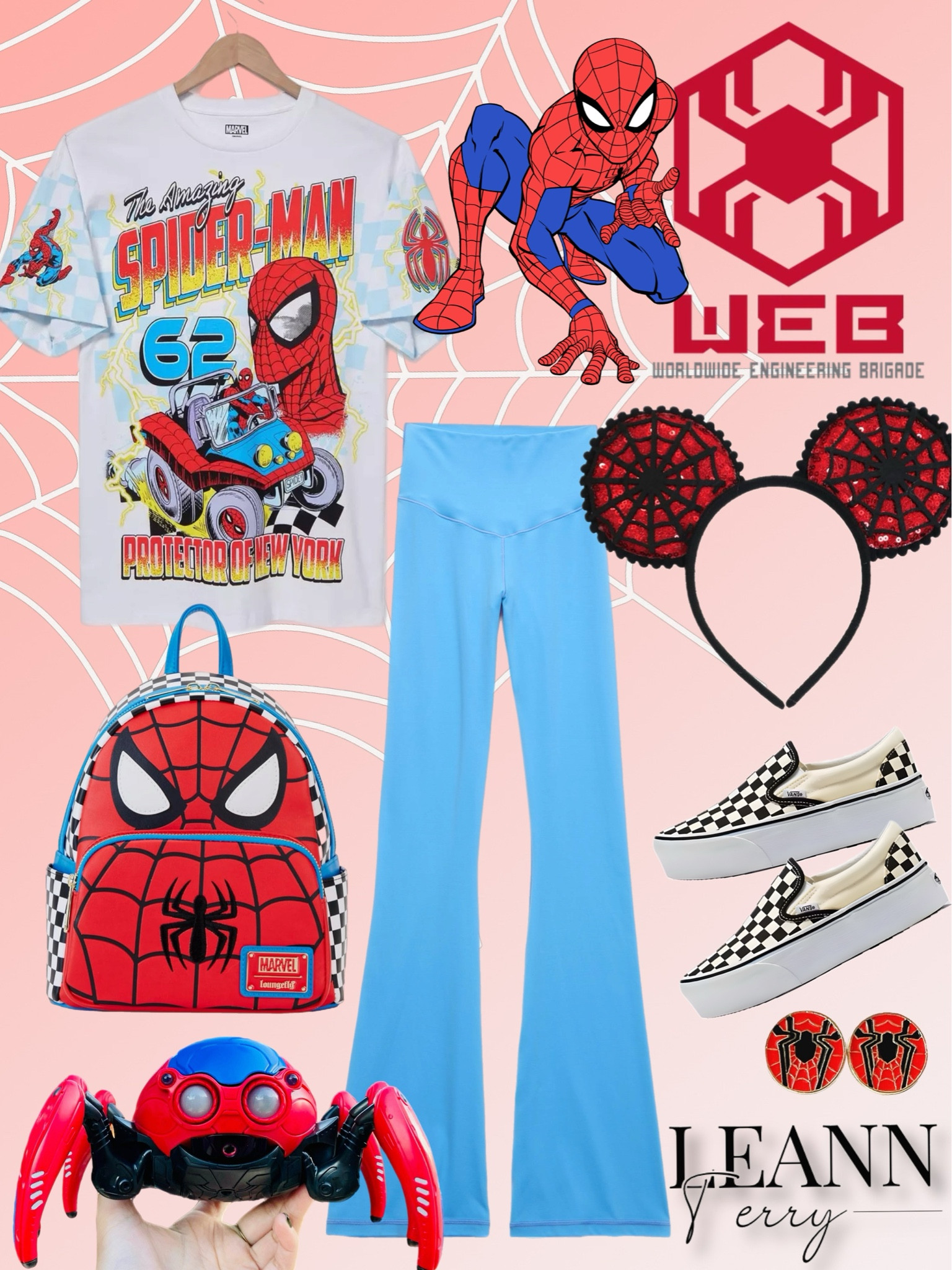 Swinging into action with WEB SLINGERS vibes at California Adventures! 🕸️💥 #WEBSLINGERSStyle #MarvelMagic #AdventureAwaits #CaliforniaAdventures #OOTD