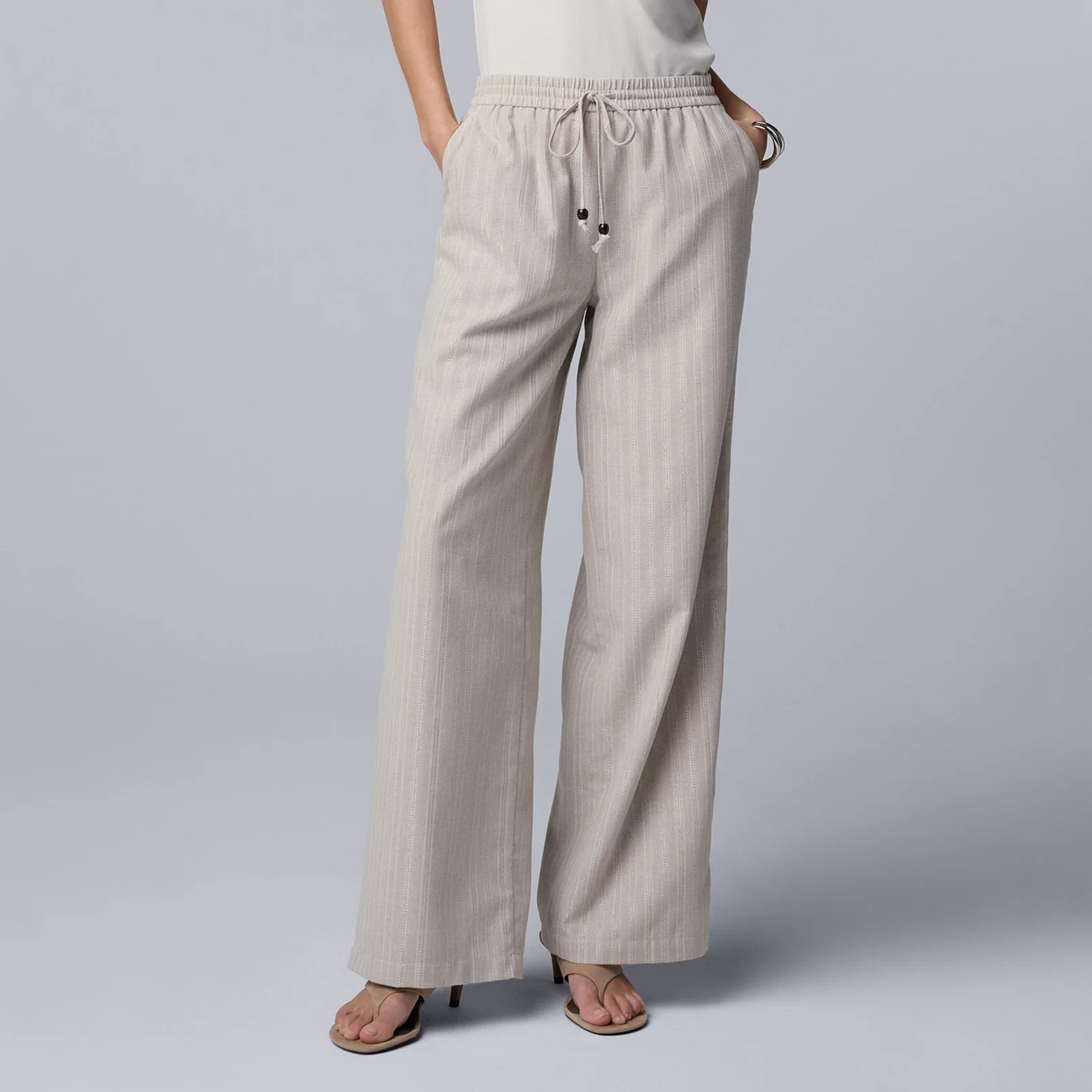 Women's Simply Vera Vera Wang Elastic Waist Wide Leg Pants | Kohl's