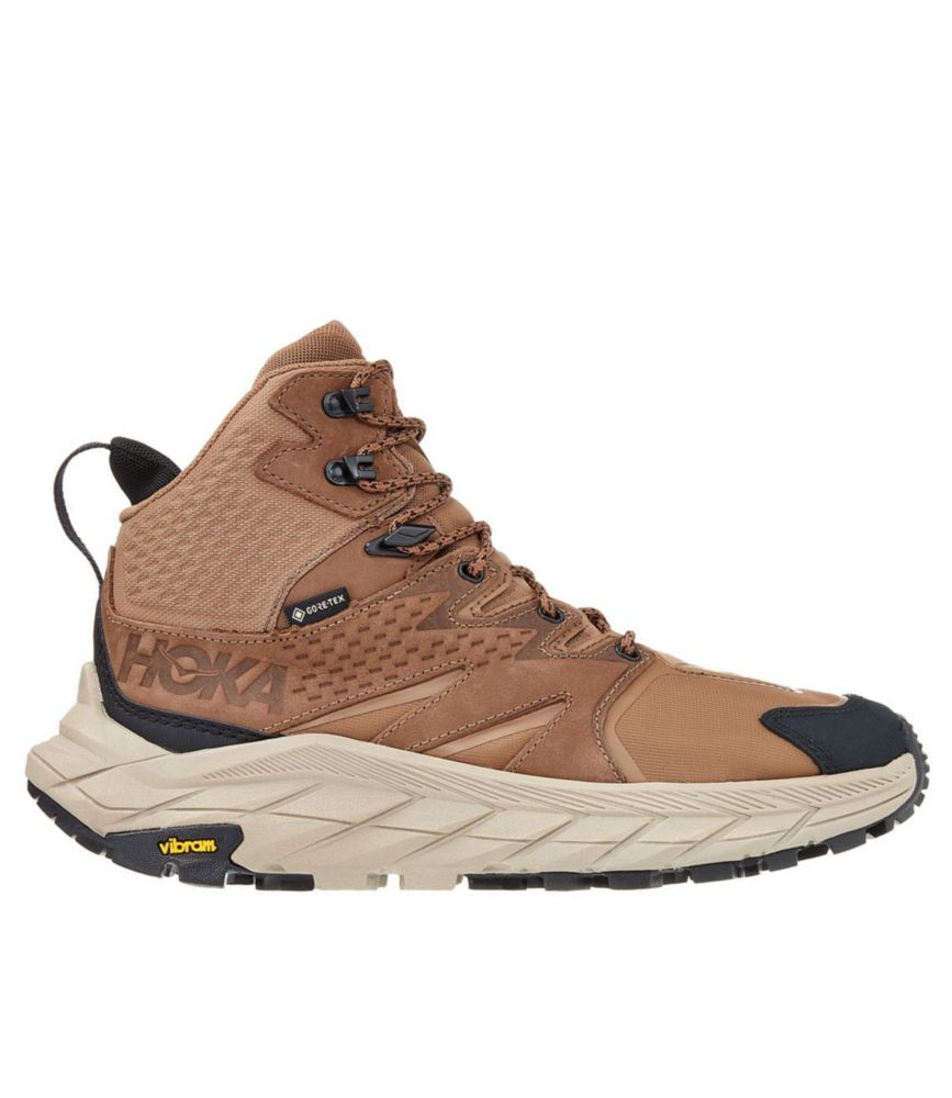 Women's HOKA Anacapa Gore-Tex Hiking Boots Otter/Black 7.5(B), Leather/Rubber | L.L. Bean
