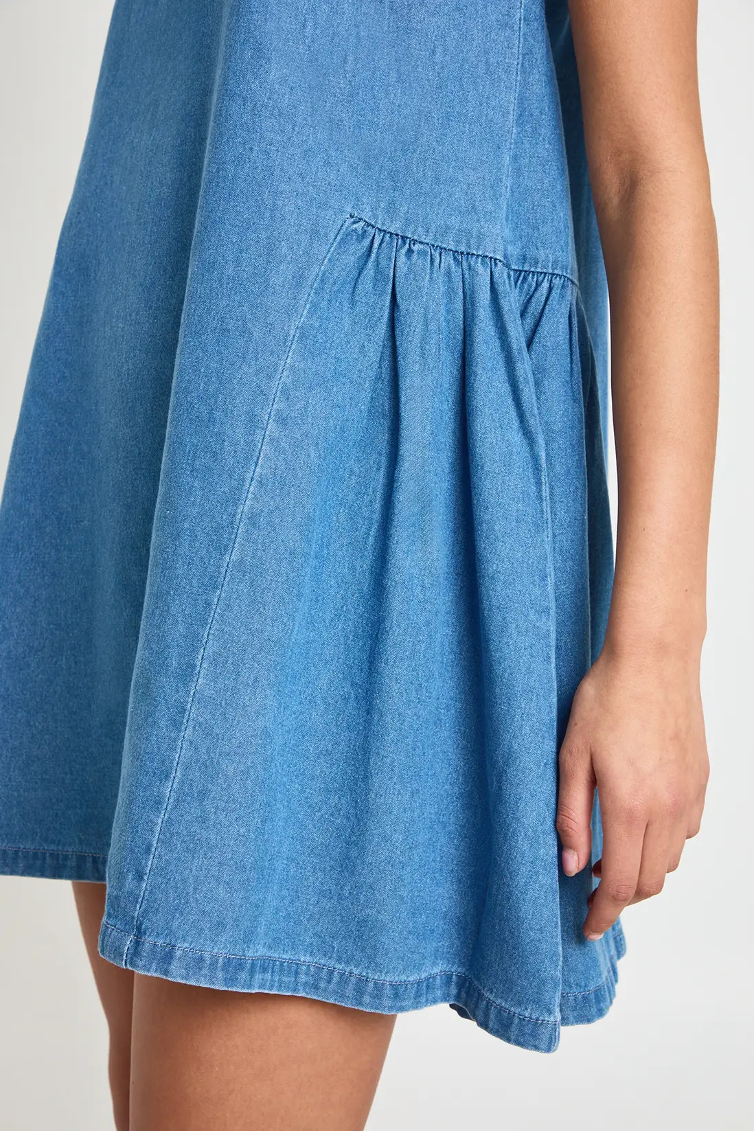 Mid Wash Chambray Smock Dress | Boohoo | Boohoo.com (UK & IE)
