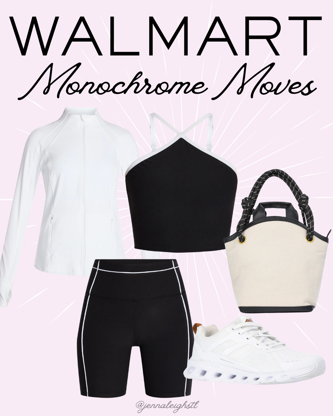 Monochrome Moves with an easy black and white combo that feels sleek, sporty, and perfect for everyday wear. 

 #LTKootd #LTKActive #LTKMidsize