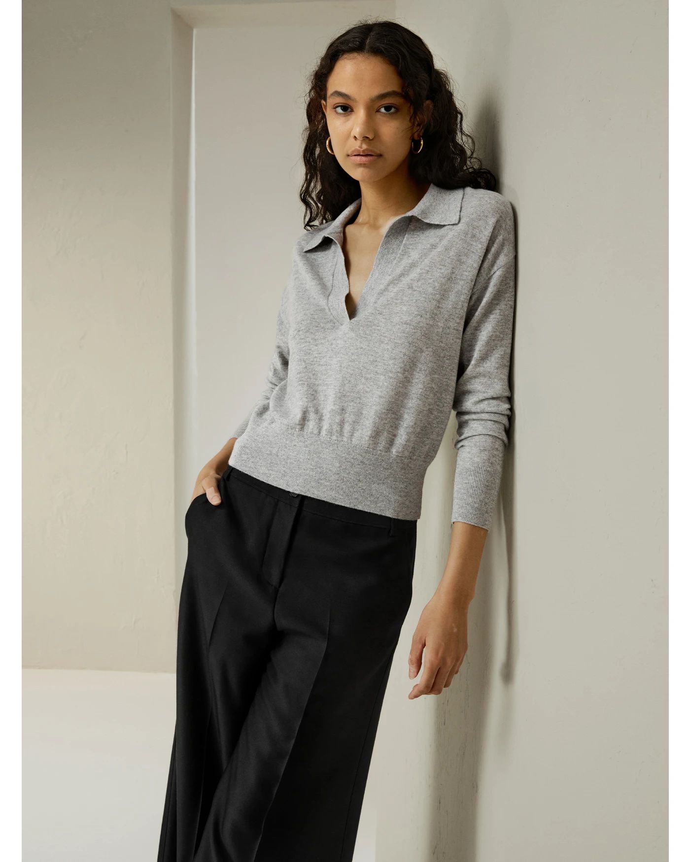 Cashmere Polo Shirt | LilySilk