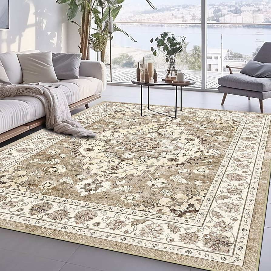 Area Rug for Living Room, Indoor Machine Washable Rug for Bedroom Vintage Rug Dinning Room Floor ... | Amazon (US)