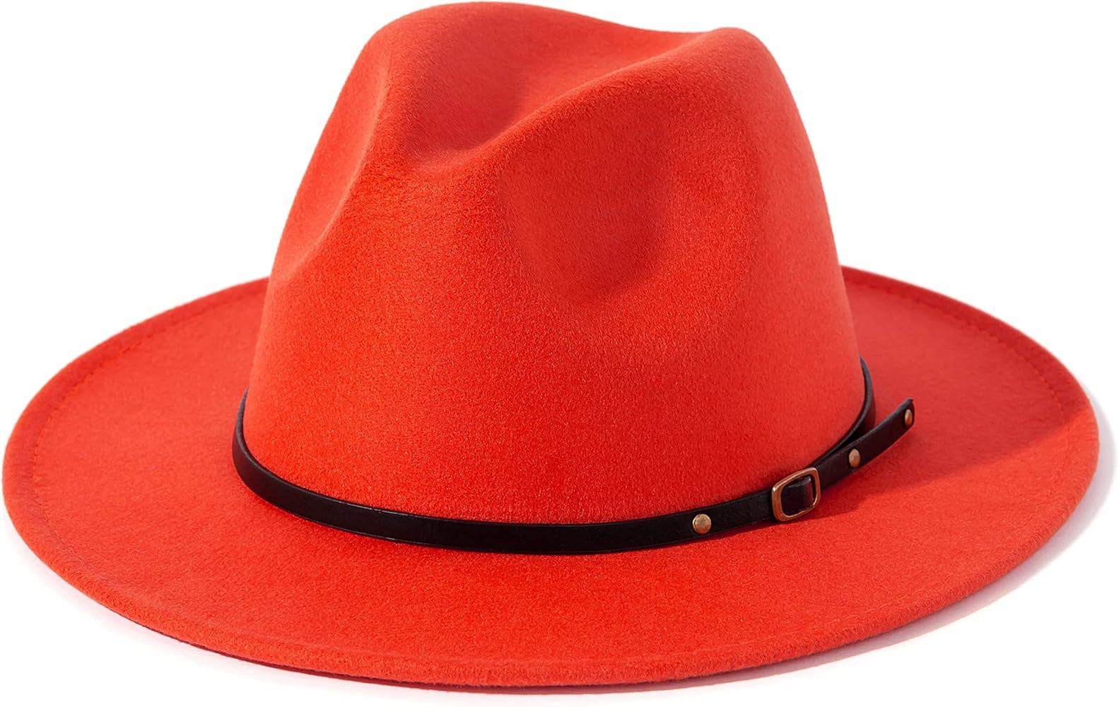 Lisianthus Women Belt Buckle Fedora Hat | Amazon (US)