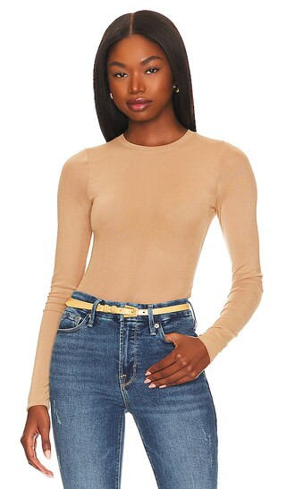 Mesh Crew Bodysuit in Pecan001 | Revolve Clothing (Global)