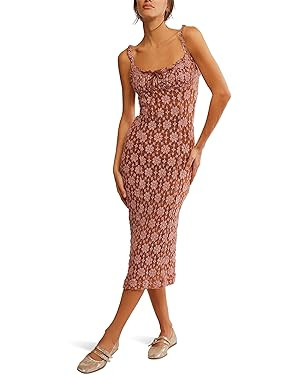 Free People Women's Lucinda Lace Midi | Amazon (US)