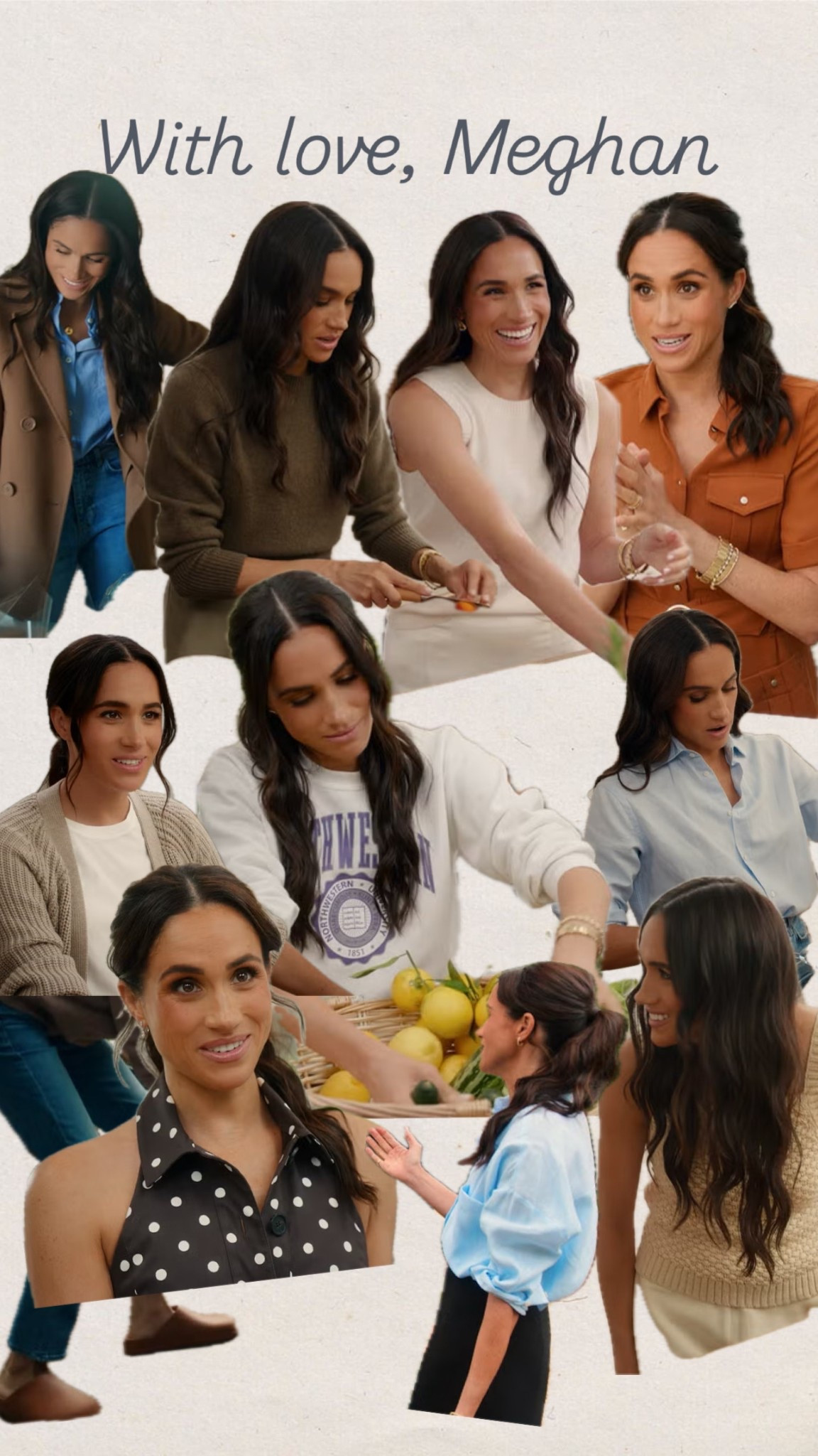 With love, Meghan
Meghan Markle
Ulla Johnson
Linen apron
Linen shirt
Linen dress
Look for less
Striped sweater
Celebrity style
Madewell t-shirt
Netflix
Sweatshirt
Dinner party outfit
Dress
Sezane
Silk skirt
Midi skirt
Brown jacket 

#LTKFindsUnder50 #LTKFindsUnder100 #LTKStyleTip