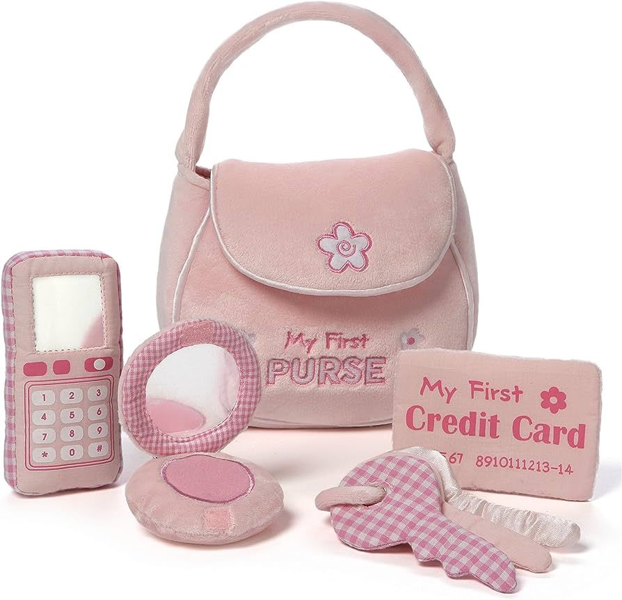 GUND Baby My First Purse Stuffed Plush Playset, 8", 5 Pieces | Amazon (US)