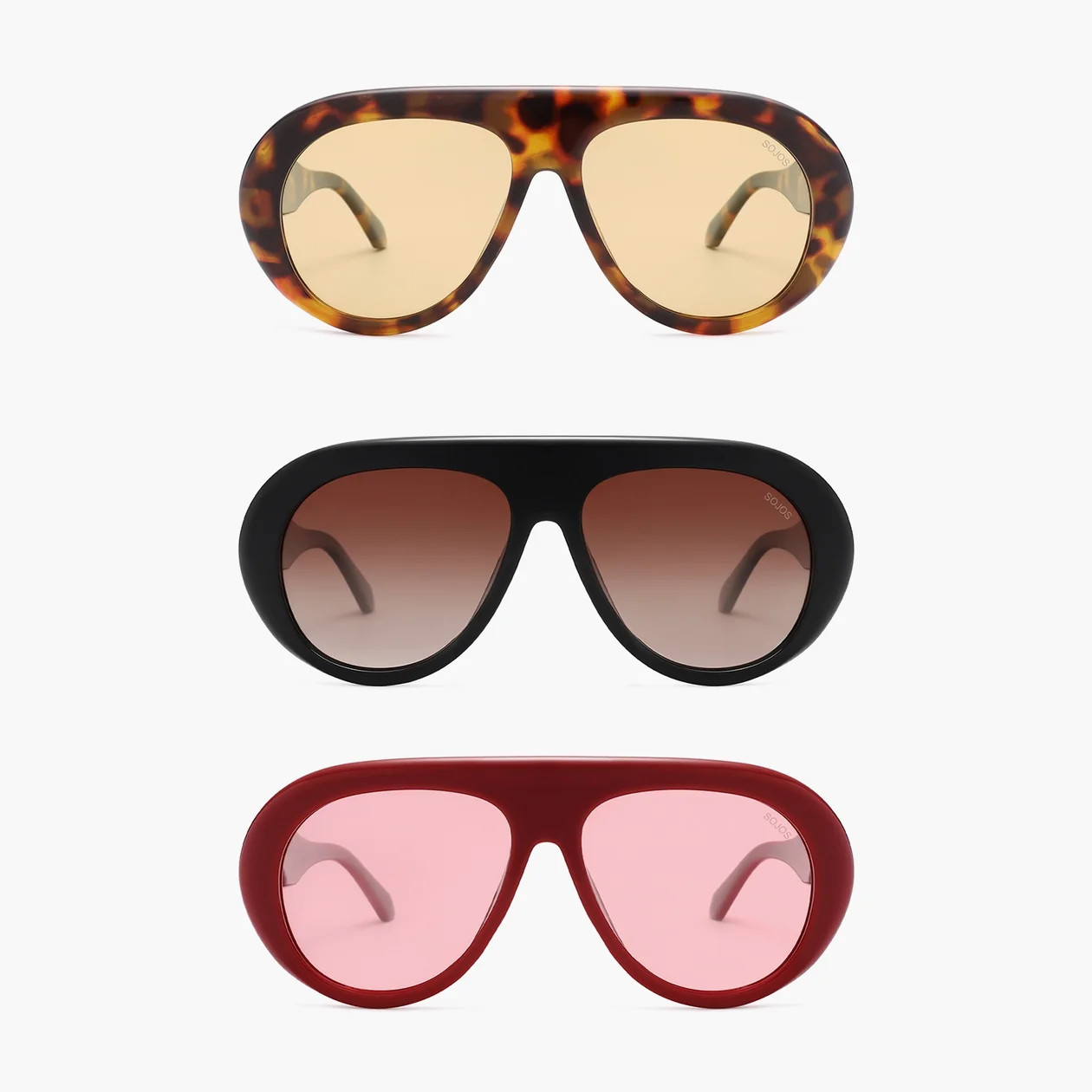 Buy 3 Pairs Women Men Polarized Aviator Oversized Sunglasses SJ2390 | SOJOS VISION | SOJOS VISION