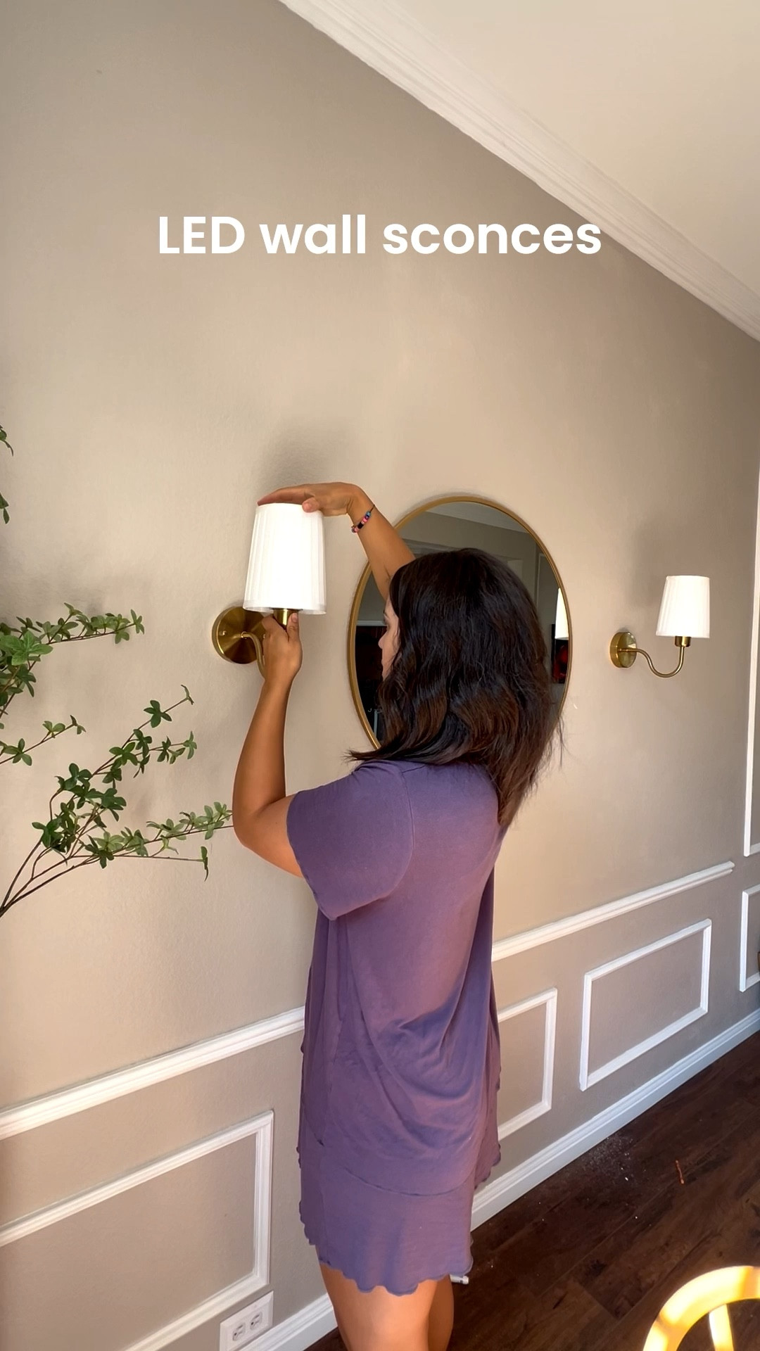 These LED wall sconces are perfection, no electrician required, they come with a remote and can be dimmed and change to warmer or cooler tones. Super easy install too! Amazon strikes again

#LTKFindsUnder50 #LTKHome