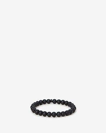 matte black beaded bracelet | Express