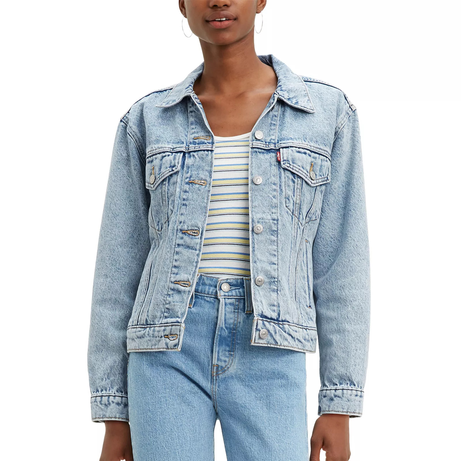 Women's Levi's Boyfriend Denim Jacket, Size: XS, Light Blue | Kohl's