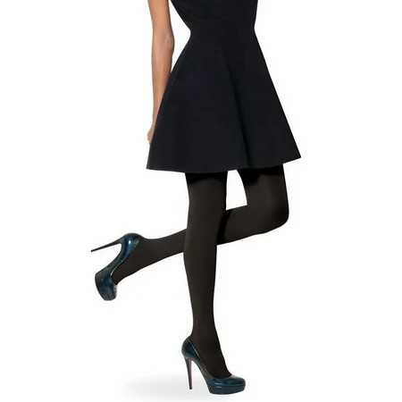 No nonsense Women s Super Opaque Control Top Tights Black Small | Walmart (US)