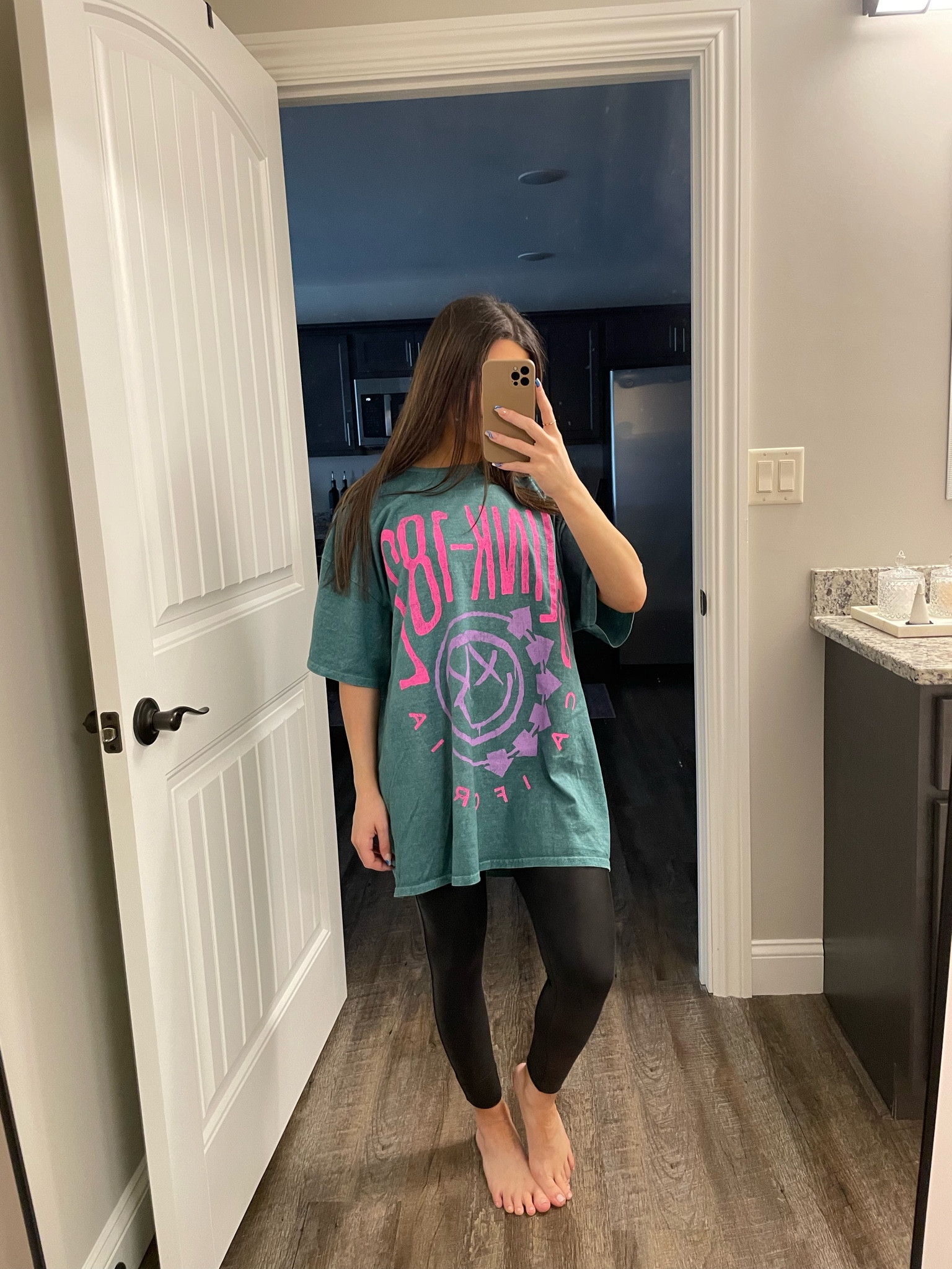 blink 182 shirt dress Blink-182 Ladies T-Shirt Dress: Big Smile X-Large / Gray / Ladies