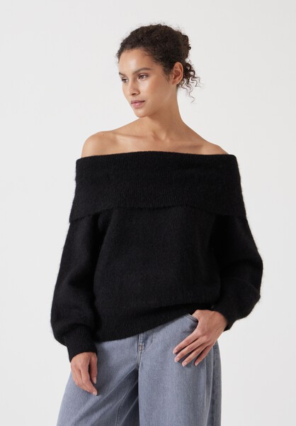 Molly Alpaca Blend Off Shoulder Jumper | Hush UK