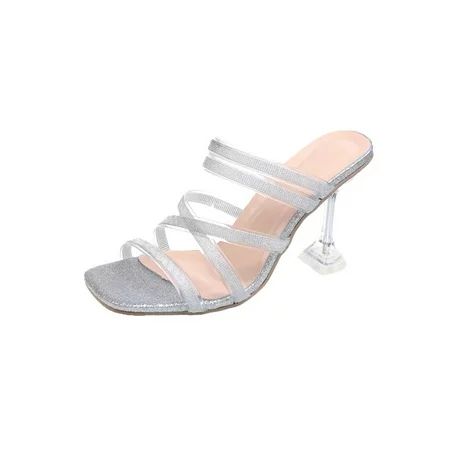 Avamo Womens Party Nonslip Stiletto Slides Women s Fashion Slip On Dress Sandal Summer Heels Slipper | Walmart (US)