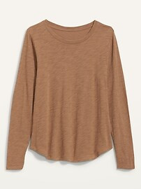 EveryWear Crew-Neck Slub-Knit Long-Sleeve T-Shirt for Women | Old Navy (US)