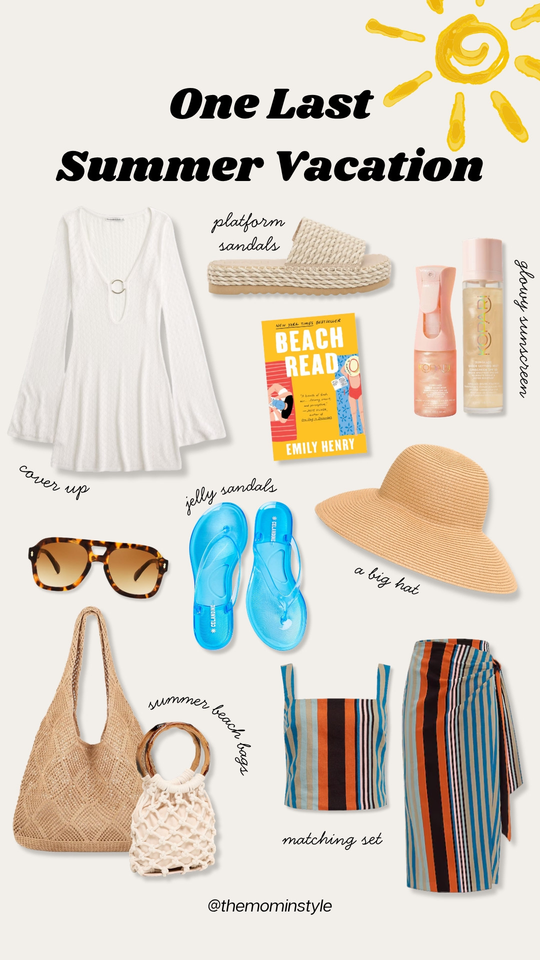 Squeezing in one more summer getaway? ☀️ These are the pieces I’d pack every single time. Easy cover ups, comfy sandals, beach bags, a great vacation read, and a matching set that takes you from sightseeing to dinner without overthinking it.

summer vacation outfits, beach vacation, resort wear, matching set, beach cover up, vacation sandals, beach bag, summer accessories, travel essentials, beach read, resort style, themominstyle

#LTKootd #LTKTravel #LTKSwim