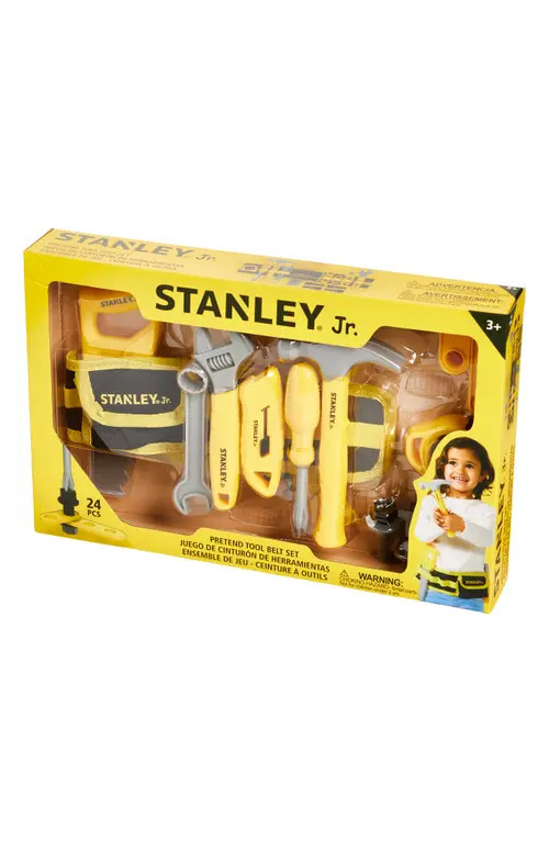 Stanley Jr. 24-Piece Pretend Play Toolbelt Set in Yellow at Nordstrom | Nordstrom