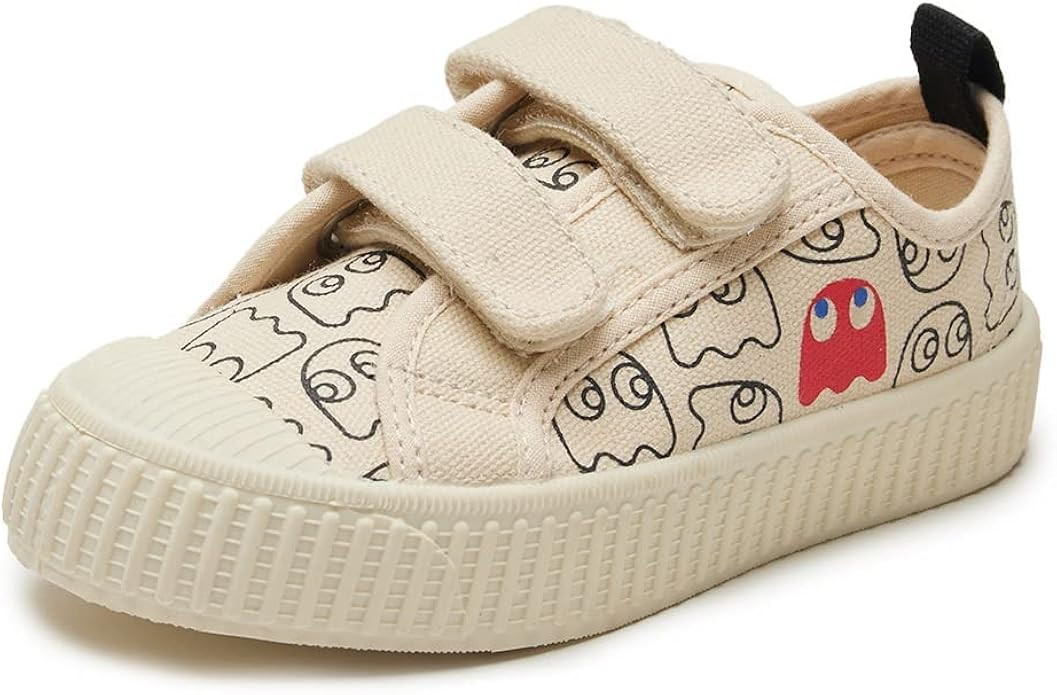 HAPPY NOCNOC Toddler Shoes for Boys & Girls, Canvas Velcro Sneakers with Candy-Colored Sole Size ... | Amazon (US)