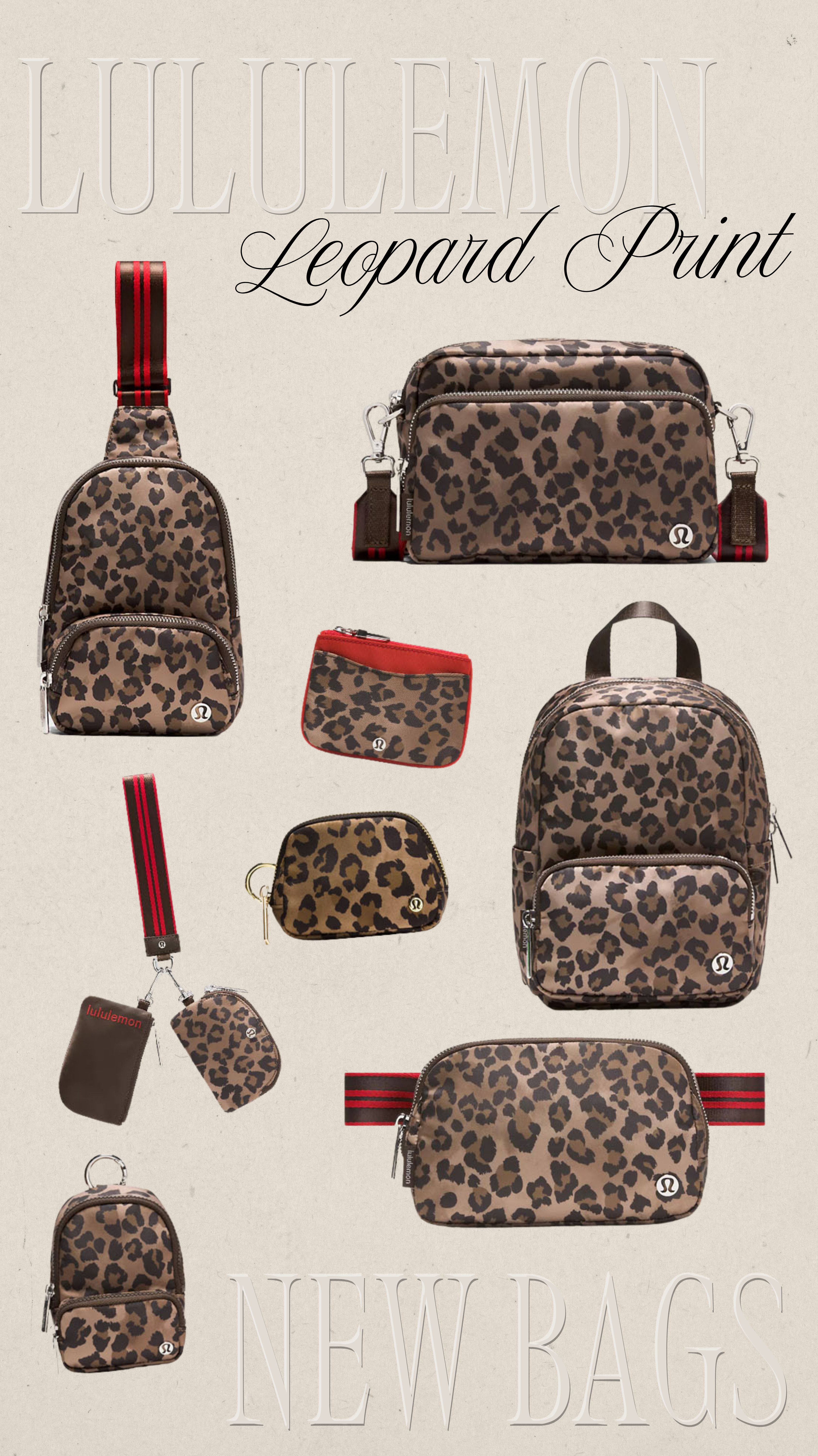 Lululemon New Bags | Lululemon Leopard Print Bags 

 #LTKfitnessgoals #LTKSeasonal #LTKActive