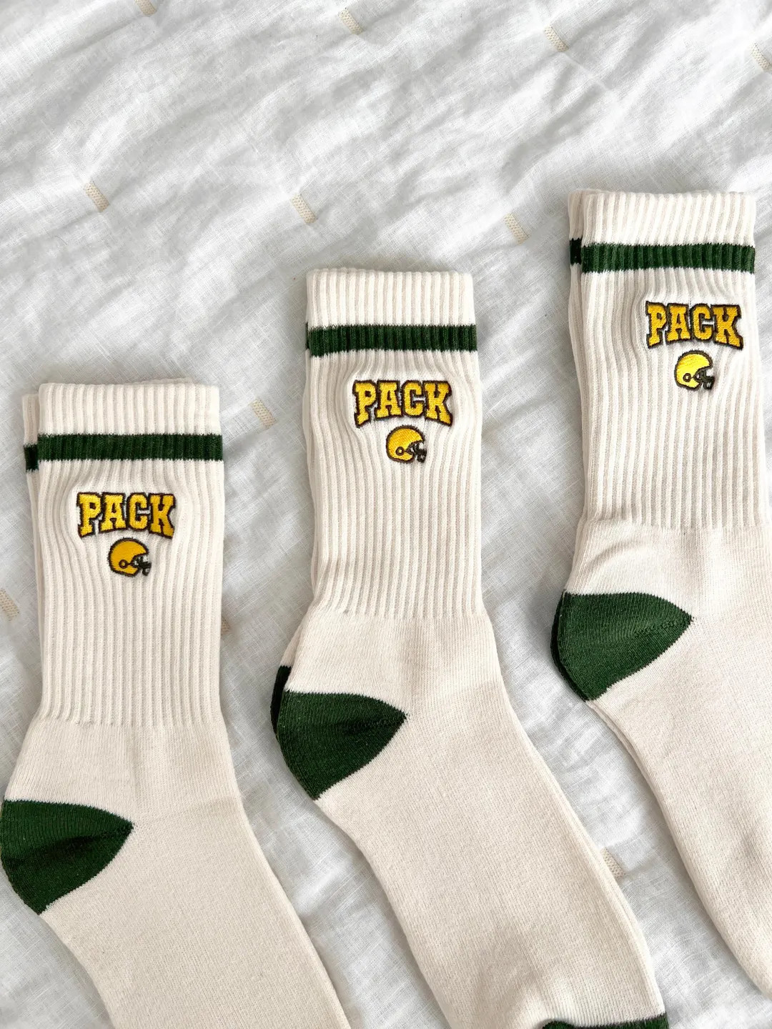 Packers Football Embroidered Sock - Etsy | Etsy (US)