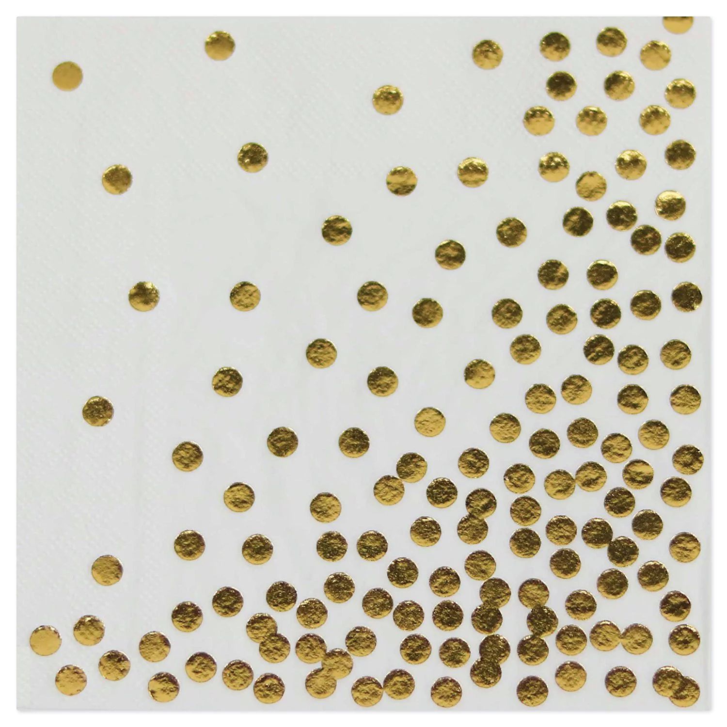 Andaz Press Gold Foil Polka Dot Lunch Napkins 6.5-Inch, 50-Pack, Shiny Metallic Party Supplies Ta... | Walmart (US)