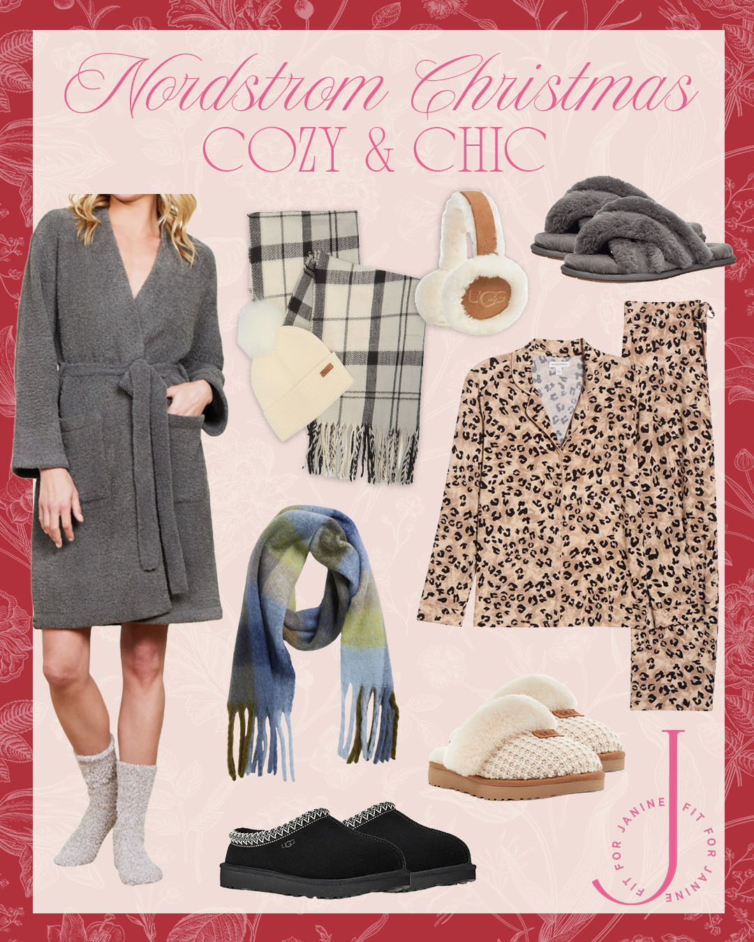 Everyone loves something cozy wrapped up underneath the tree! Here are some favorites from Nordstrom this season!

Fit4Janine, Gift Guide, Holiday, 'Tis the Season, Robe, Scarves, Pajamas, Slippers, Accessories 

 