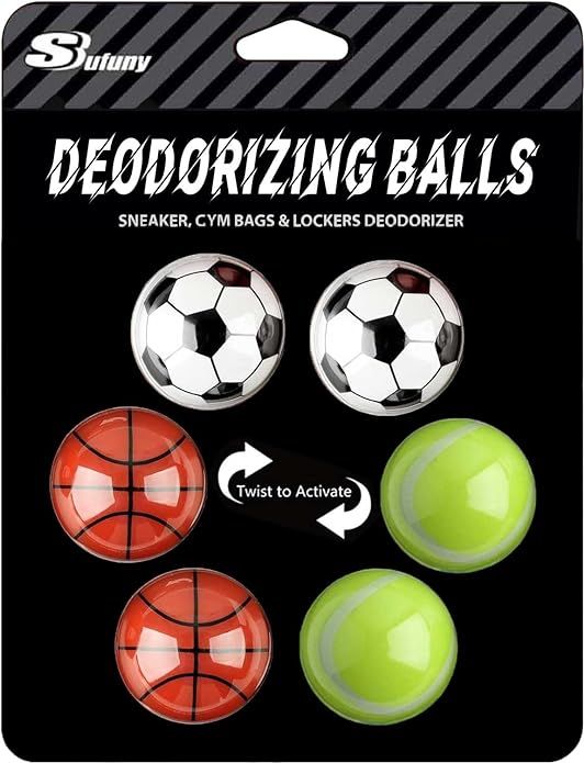 Sufuny Sneaker Deodorizer Balls, Shoe Deodorant Balls for Sneakers,Gym Bags and Lockers Odor Elim... | Amazon (US)