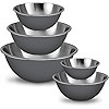 WHYSKO Meal Prep Stainless Steel Mixing Bowl (5-Piece Set) Home, Refrigerator, and Kitchen Food S... | Amazon (US)