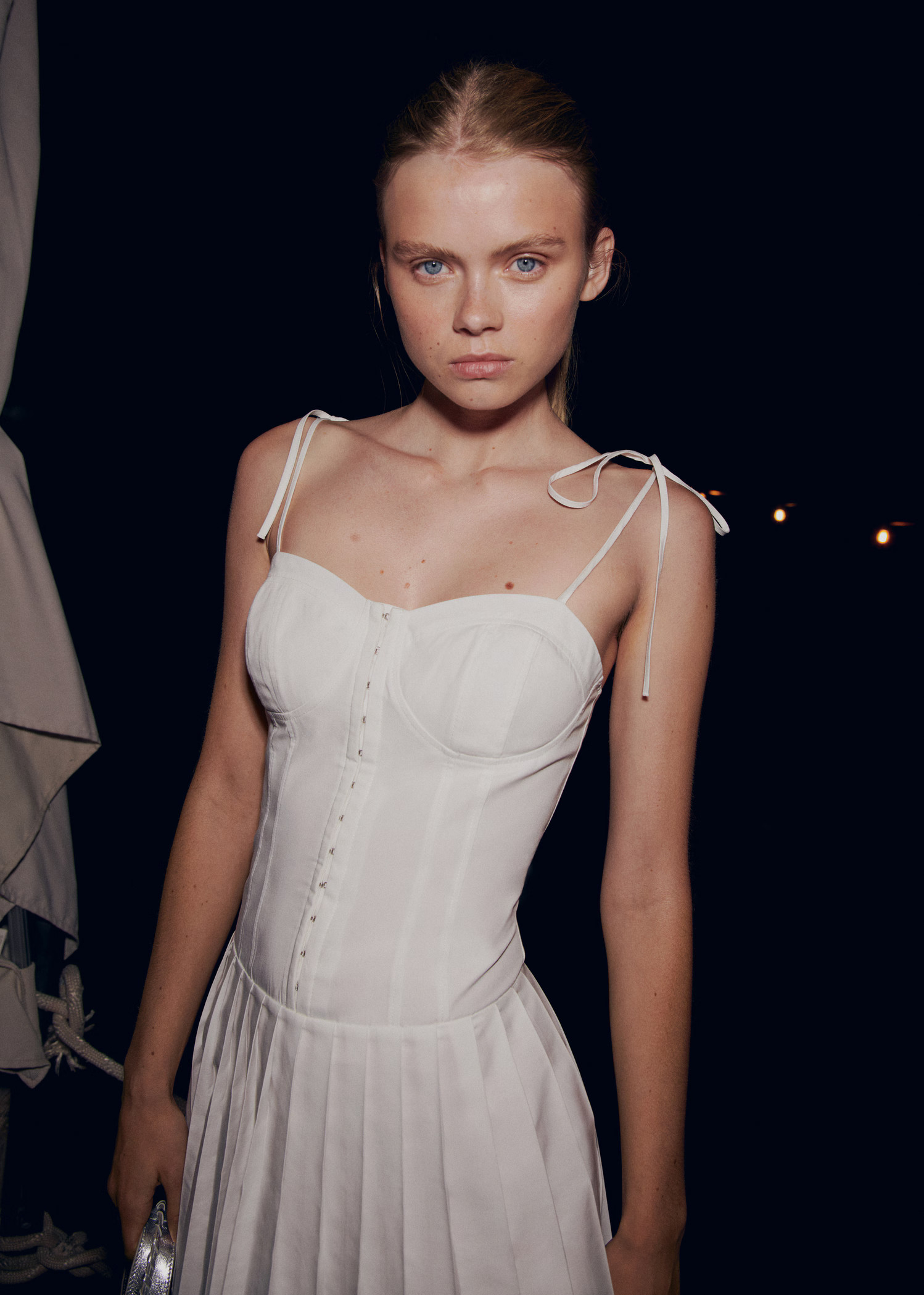 Planked short dress - Woman | MANGO USA | MANGO (US)