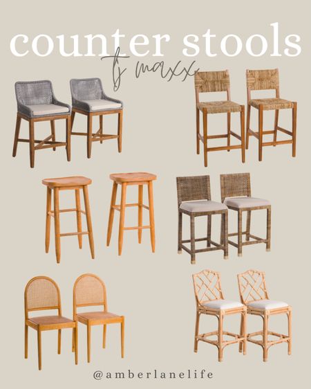 Counter stools. Rattan seating. Kitchen furniture. Home decor. Coastal style. Transitional design. Tj Maxx home finds  

#LTKFind #LTKsalealert #LTKhome