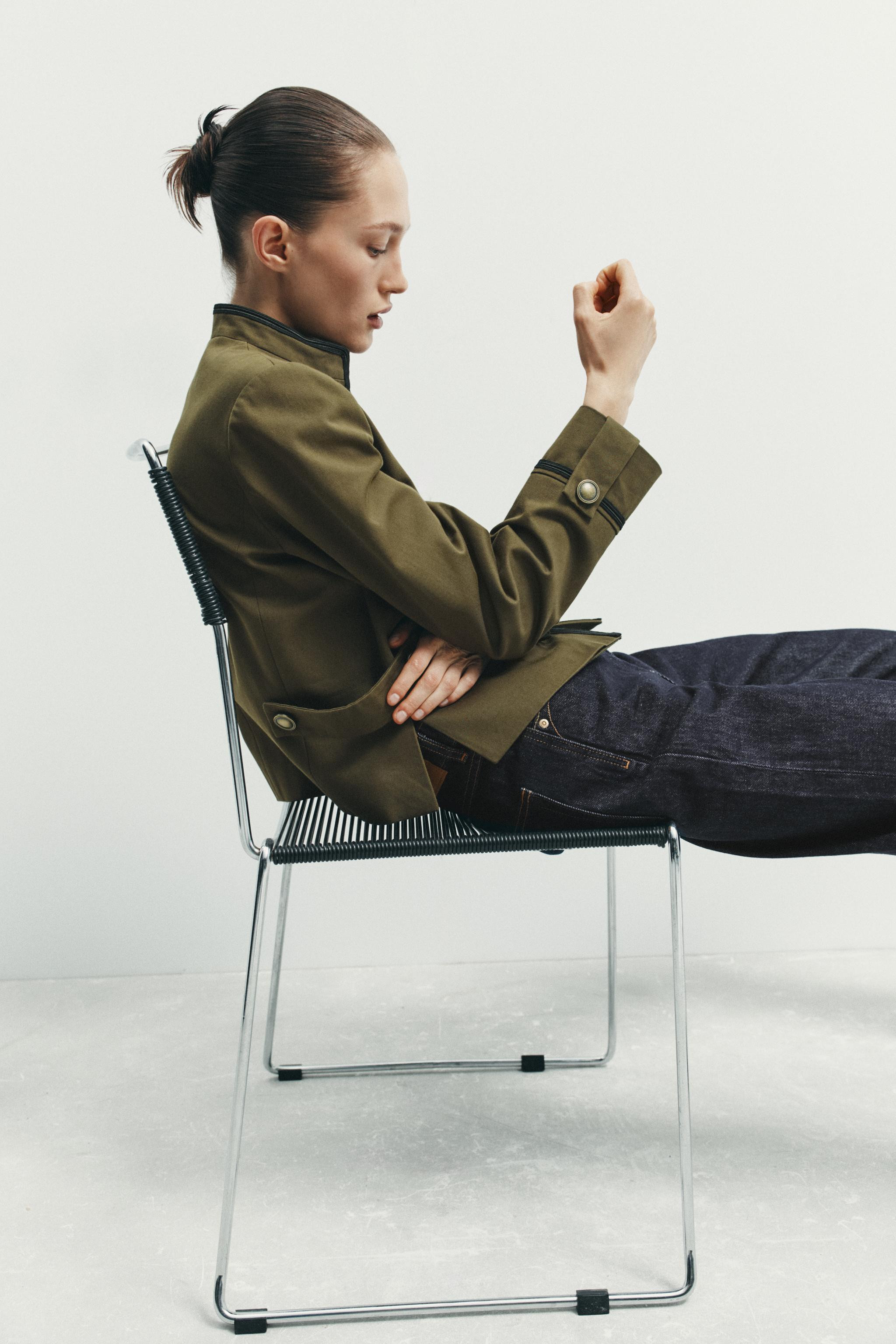 COTTON FIREMAN CLASP BLAZER | Zara AU