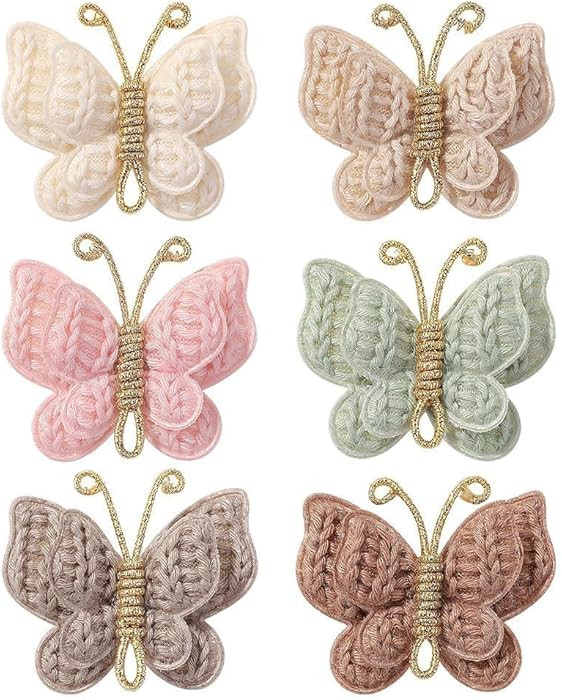 Baby Girl Butterfly Hair Clips, 6-Pcs Non-Slip Barrettes for Infants and Toddlers, Perfect for Fi... | Amazon (US)