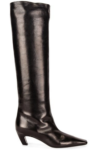 KHAITE Davis Knee High 55 Boots in Black | FWRD 