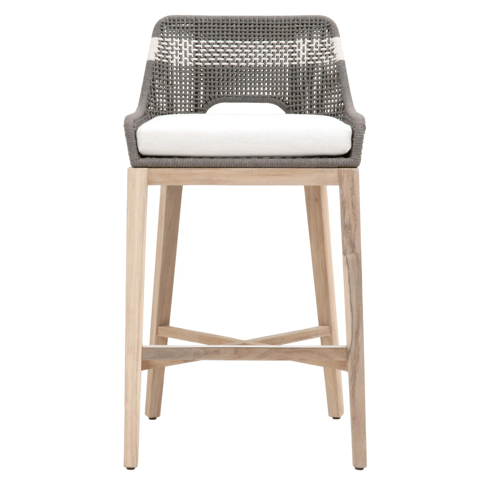 Highland Dunes Bowker 30.5" Teak Patio Bar Stool with Cushion & Reviews | Wayfair | Wayfair North America
