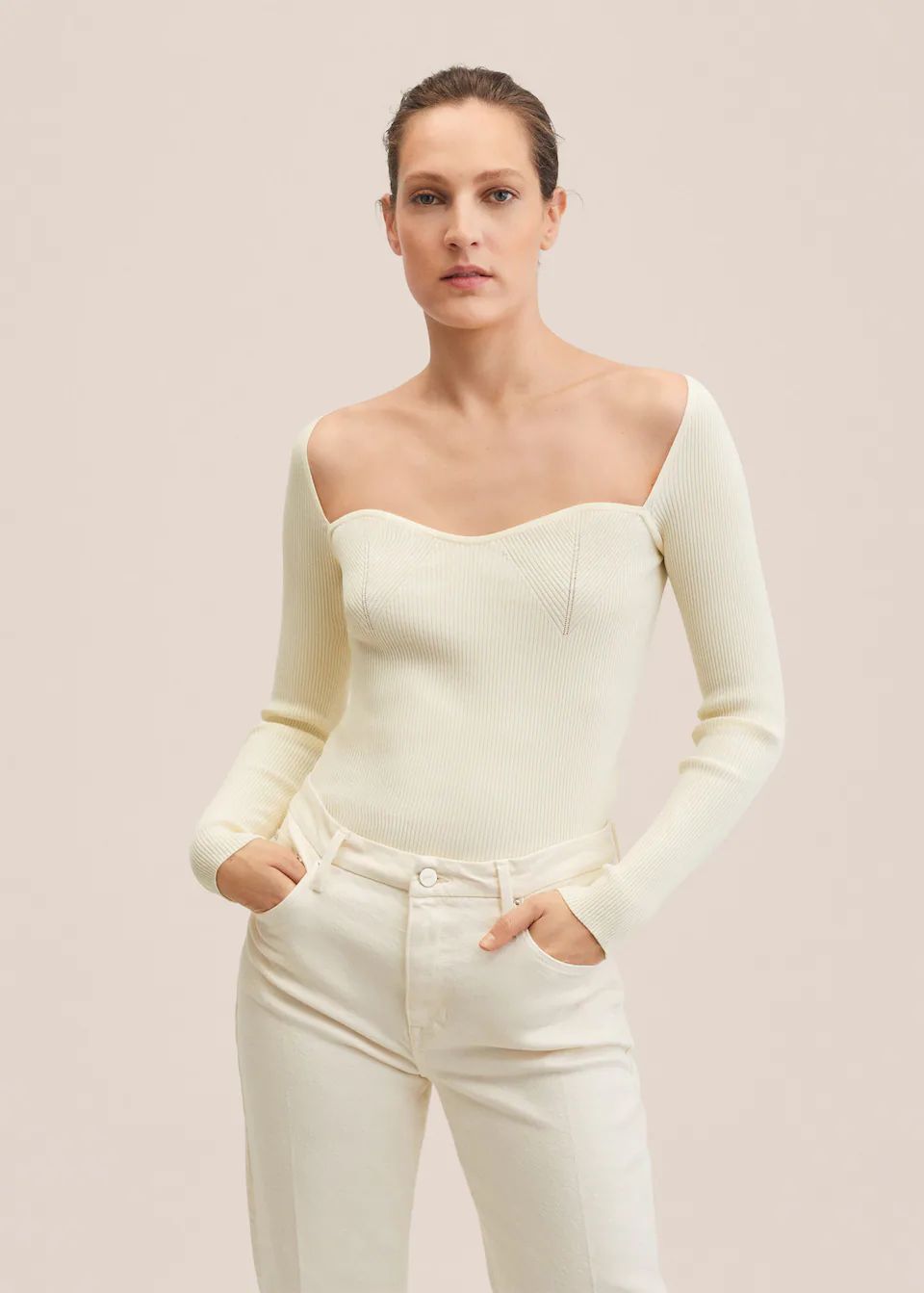 Bra-effect knitted sweater | MANGO (US)